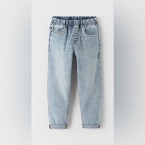Zara Kids Balloon Fit Comfy Bleach Wash Jeans